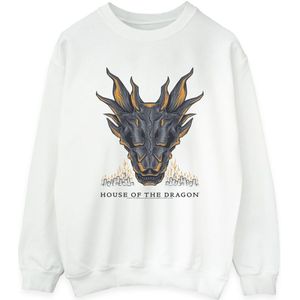 Game Of Thrones: House Of The Dragon Dames/Dames Dragon Flames Sweatshirt (XL) (Wit)