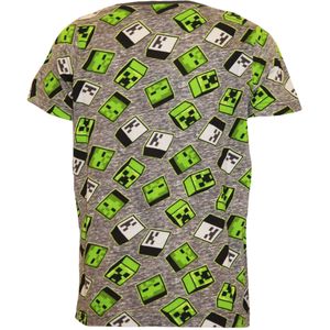 Minecraft Jongens Zombie Creeper All-Over Print T-shirt (116) (Groen)