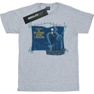 Disney Dames/Dames Nightmare Before Christmas Jack And The Well Katoenen Vriendje T-shirt (XXL) (Sportgrijs)