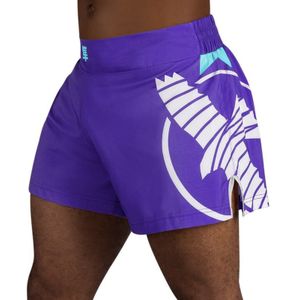 Hayabusa Icon Kickboxing Shorts - paars  /  wit - XXL