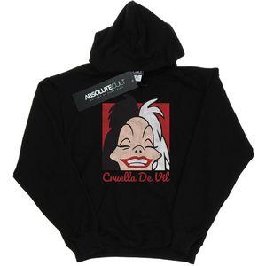 Disney Meisjes Cruella De Vil Korte Hoofd Hoodie (152-158) (Zwart)