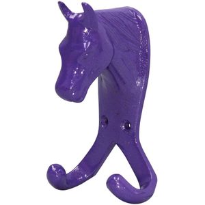 Perry Equestrian Paardenkop Double Stable/Wall Hook  (Paars)