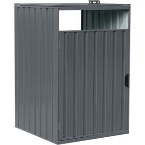 AXI Owen Containerombouw van Metaal Antraciet | Kliko ombouw voor 1 container - Max. 240L | Container Ombouw met Uitstekende Ventilatie