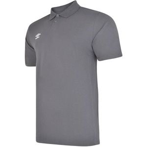 Umbro Jongens Essential Poloshirt (128) (Koolstof/Wit)