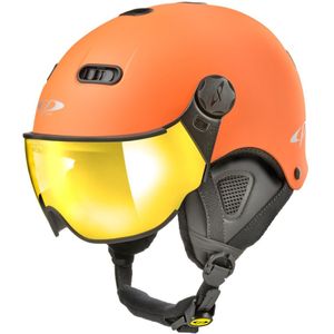 CP Carachillo XS skihelm oranje mat - helm met spiegel vizier (☁/☀)