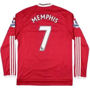 Manchester United 2015-16 Home Long Sleeve Shirt (Memphis #7) ((Excellent) M)