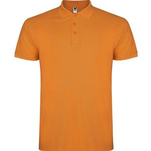 Roly Heren Ster Poloshirt met Korte Mouwen (XL) (Oranje)