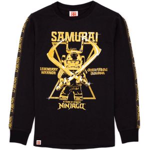 Lego Ninjago Jongens Samurai T-shirt met lange mouwen (134) (Zwart/Goud)