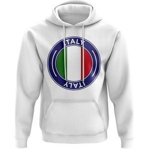 Italy Football Badge Hoodie (White)