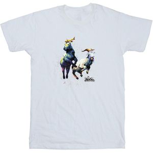 Marvel Heren Thor Liefde en Donder Toothgnasher Vlammen T-Shirt (M) (Wit)