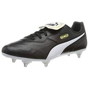 Puma Heren King Top Lederen Voetbalschoenen (39,5 EU) (Zwart/Wit)