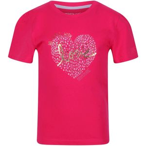 Regatta Kinderen/Kinderen Bosley V Hart T-shirt (164) (Roze Fusie)