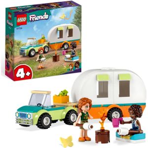 LEGO Friends Kampeervakantie Set met Caravan en Auto en Minipoppetjes- 41726