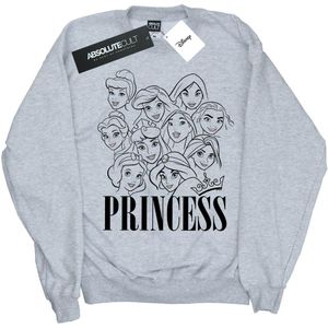 Disney Dames/Dames Prinses Multi Faces Sweatshirt (S) (Sportgrijs)