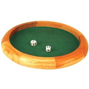 Longfield Pokerpiste Hout 29cm - Geschikt vanaf 6 jaar - Inclusief 2 dobbelstenen