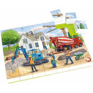 Bouwplaats Puzzel (35 st.) - Ontdek en tel de bouwvakkers!