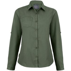 Craghoppers Dames/dames Expert Kiwi Shirt met lange mouwen (46 DE) (Donker ceder groen)