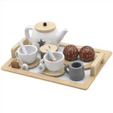 Houten Kinderservies set - Theeset- 16 delig - Wit - Baby servies set - Baby servies - Speelset