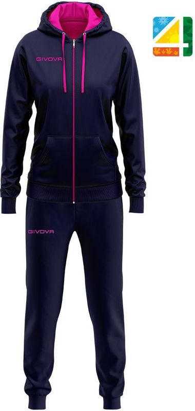 Women's Set Givova King Donna Blue-Fuchsia 2Xs