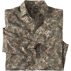 Atlas For Men Mens Camouflage Poplin Shirt