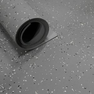 Brandvertragende rubber vloer op rol - Per strekkende meter - Dikte 2 mm - Breedte 120 cm - Grijs