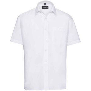 Russell Collection Mens Poplin Easy-Care Shirt