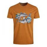 Weird Fish Heren Reflectie Grafisch T-Shirt Eco Friendly (4XL) (Caramel)