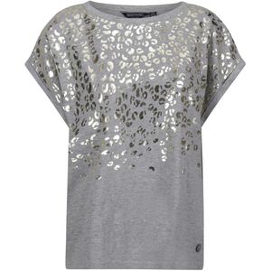 Regatta Dames/Dames Roselynn T-shirt met luipaardprint in Marl (38 DE) (Paloma Grijs)