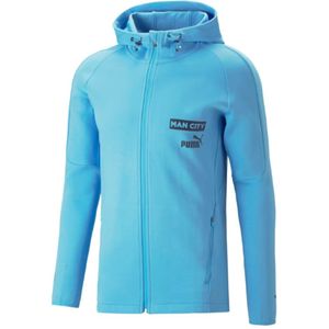 2023-2024 Man City Casuals Hooded Jacket (Blue Wash)