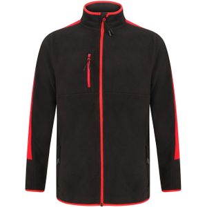 Finden en Hales Unisex Volwassenen Micro Fleece Jasje (XL) (Zwart/Rood)