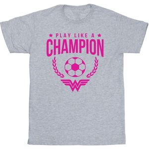 DC Comics Meisjes Wonder Woman Play Like A Champion Katoenen T-Shirt (140-146) (Sportgrijs)