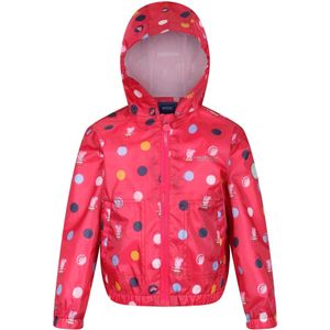 Regatta Kinder/Kinderen Peppa Pig Polka Dot Waterdichte Jas met Kap (86) (Blush Rood)