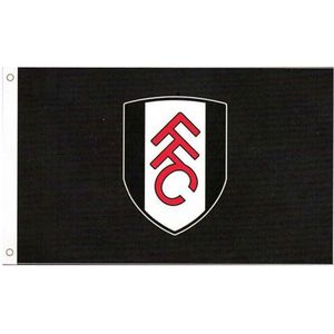 Fulham FC Crest Vlag  (Zwart/Wit)