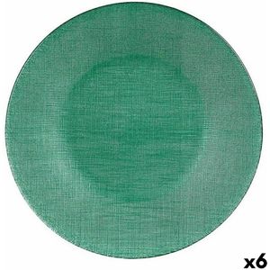 Eetbord Groen Glas 27,5 x 2 x 27,5 cm (6 Stuks)