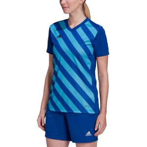 adidas - Entrada 22 GFX Jersey Women - Blauw Voetbalshirt - L