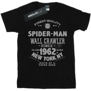 Marvel Meisjes Spider-Man fijnste kwaliteit katoen T-shirt (140-146) (Zwart)