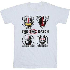 Star Wars: Bad Batch Jongens Clone Force 99 T-Shirt (140-146) (Wit)