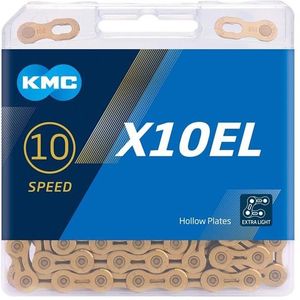 Ketting KMC X10EL 10 spd 114 schakels, goud-b