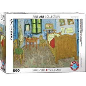 Puzzel Eurographics - Vincent Van Gogh: De slaapkamer van van Gogh, 1000 stukjes