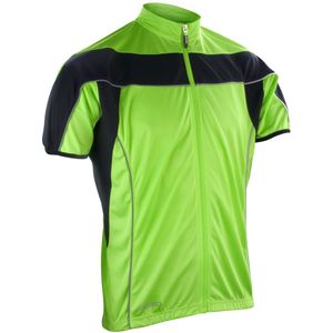 Spiro Heren Bikewear Full Zip Performance Jacket (XXL) (Groen/zwart)