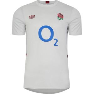 Umbro Kinderen/Kids 23/24 Engeland Rugby Sport T-shirt (140) (Mistige dauw/Metaal/Tibetaans rood)