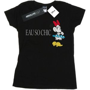 Disney Dames/Dames Minnie Mouse Eau So Chic Katoenen T-Shirt (L) (Zwart)