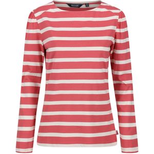 Regatta Dames/Dames Federica Stripe T-shirt met lange mouwen (40 DE) (Mineraal Rood/Licht Vanille)