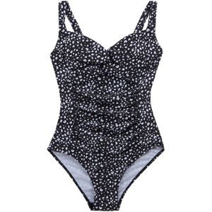 Regatta Dames/Dames Sakari Polka Dot Tummy Control One Piece Zwempak (34 DE) (Zwart/Wit)