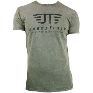 Jeanstrack men's basic snow khaki cotton t-shirt