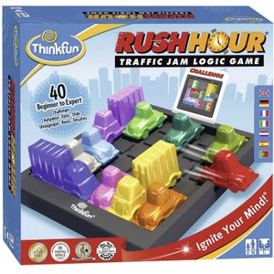 Thinkfun Rush Hour IQ Spel Ravensburger - Ontsnap met de rode wagen uit de verkeersopstopping!