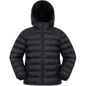 Mountain Warehouse Gewatteerde jas met imitatiebont voor kinderen/kinders (104) (Zwart)