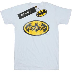 DC Comics Girls Batman Japanese Logo Yellow Cotton T-Shirt