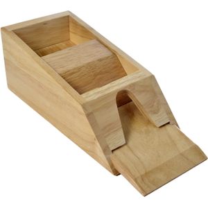 Houten Blackjack kaartgever - Geschikt voor 4 stokken speelkaarten - Formaat: 28 x 11,5 x 9,5 cm