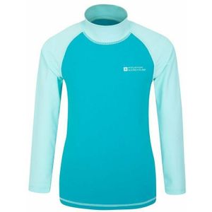 Mountain Warehouse Rash Top met lange mouwen voor kinderen/Kinderen (98) (Teal)